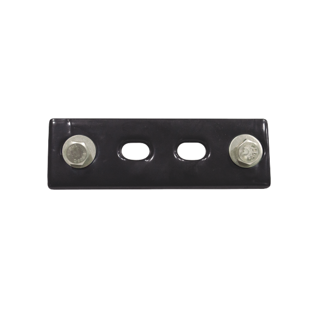 Conector extensión para ángulo multi perforado con recubrimiento de PVC marca REPSA Yellow Coat.