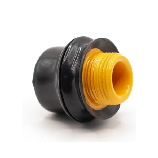 Conector glándula con recubrimiento de PVC marca REPSA Yellow Coat.