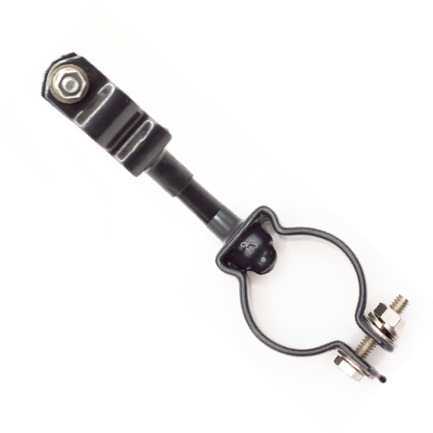Sujetador a tubo con recubrimiento de PVC para cable armado marca REPSA Yellow Coat.
