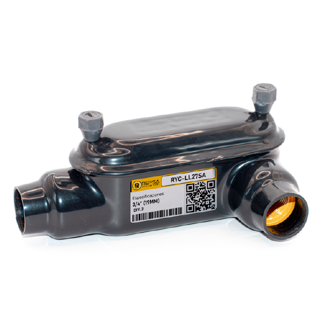 Caja de conexiones serie ovalada S7 con recubrimiento de PVC marca REPSA Yellow Coat.